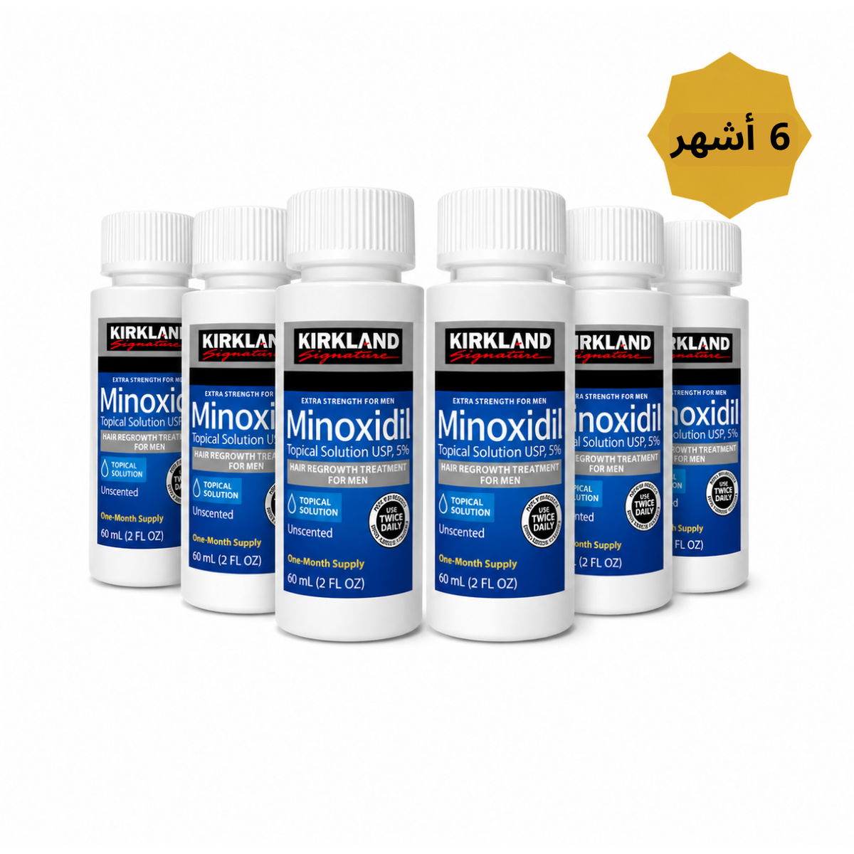 Lotion Kirkland 5 % 6 mois pour hommes